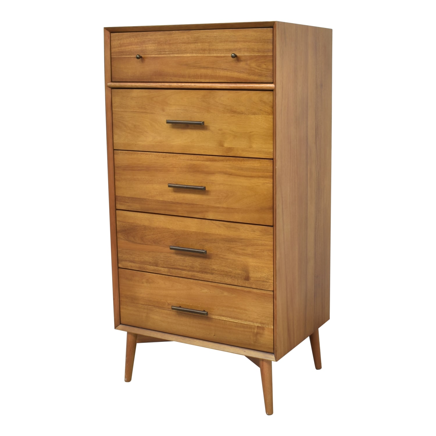 EYIW Modern 5 Drawers Wood Dresser with Solid Wood Handles, Foot