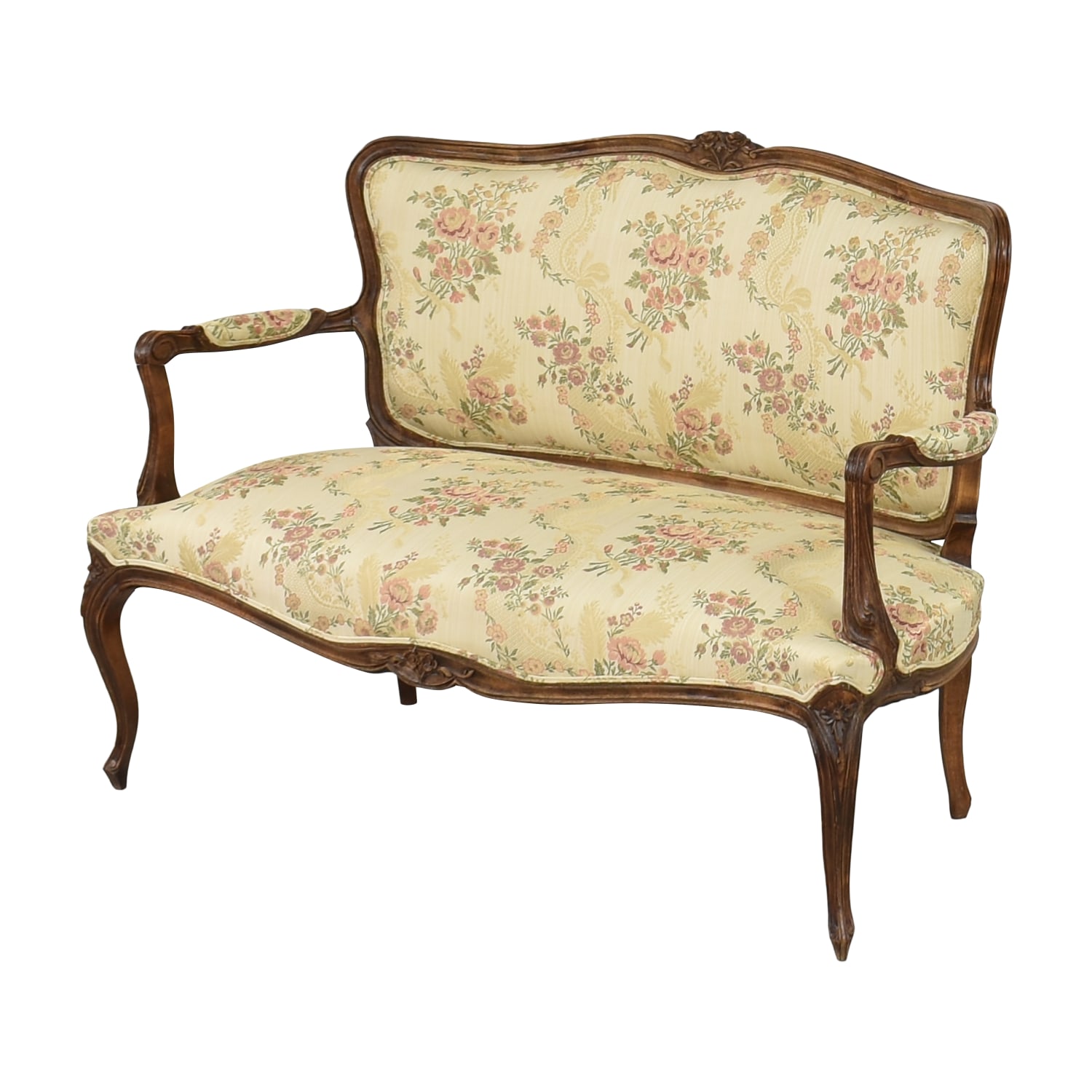 Deep antique French Louis XV sofa - two seat – Chez Pluie