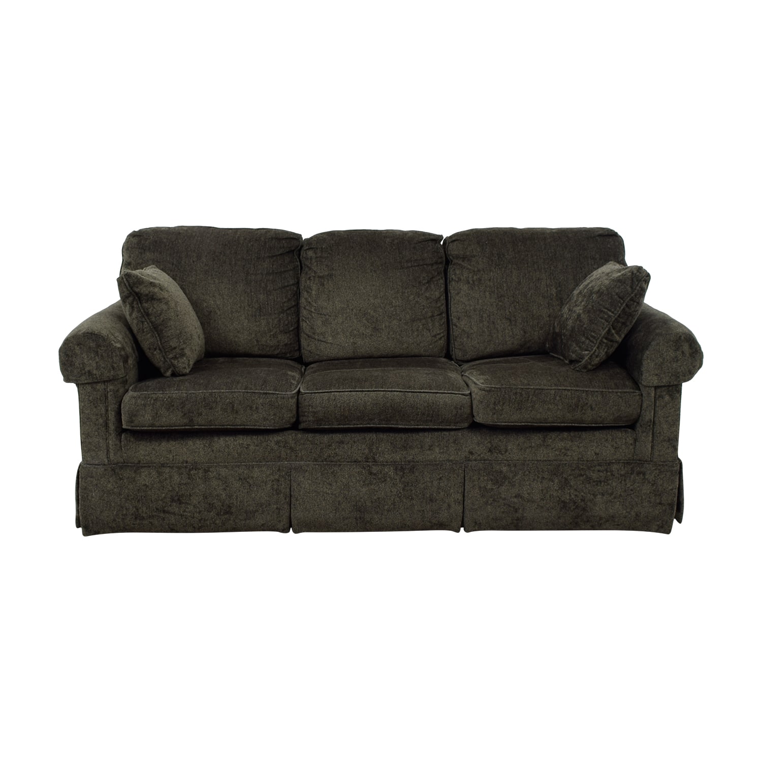 Ethan Allen Ethan Allen Bennett Grey Three-Cushion Sofa grey