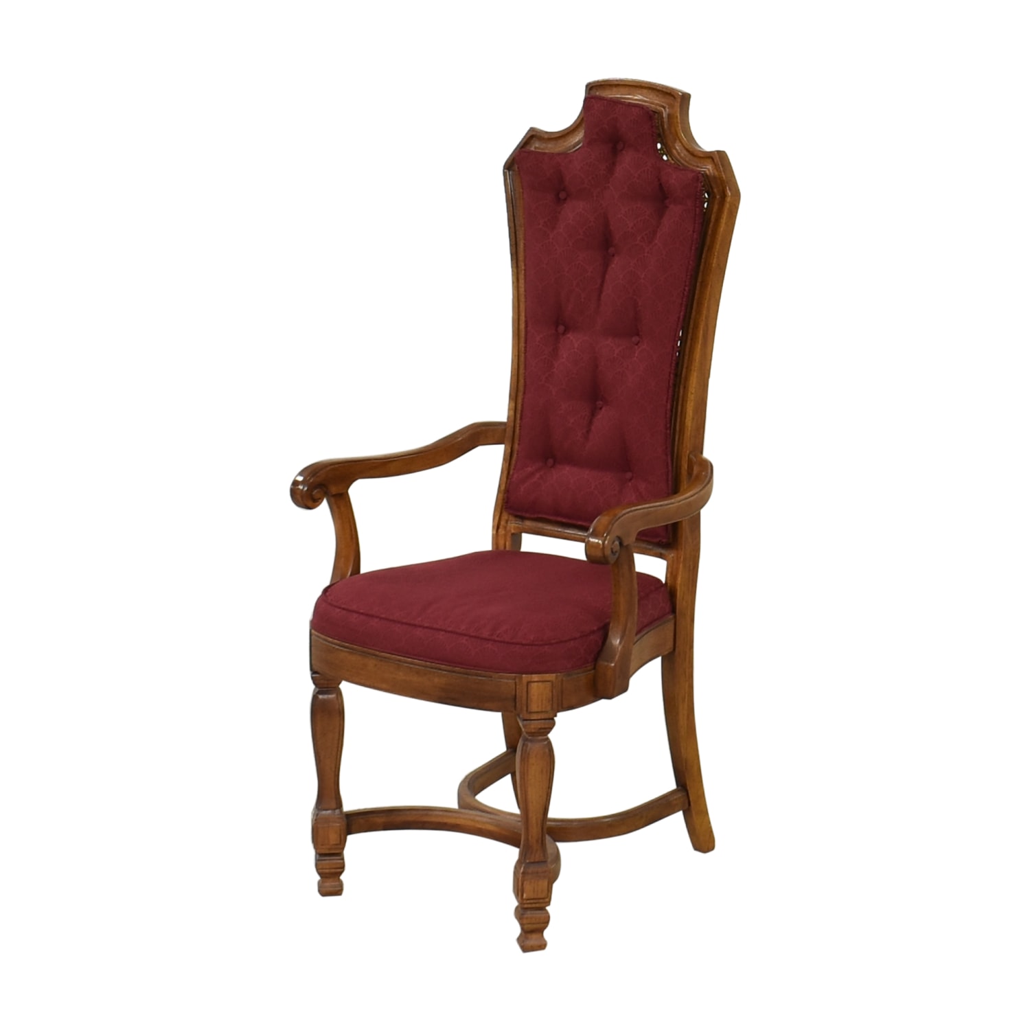 Pryor Upholstered King Louis Back Arm Chair Fairfield Chair Body Fabric:  9171 Steele, Frame Color: Montego Bay - Yahoo Shopping