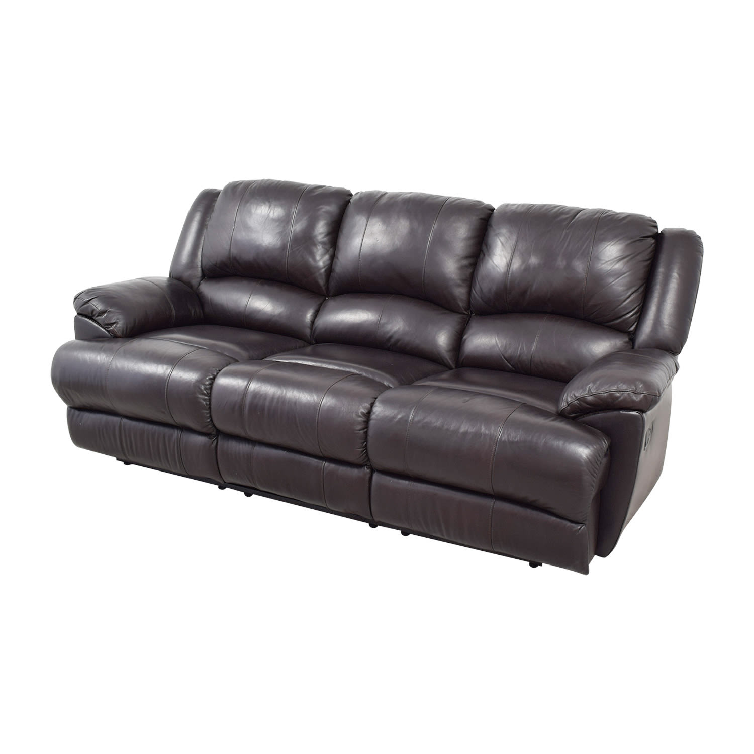Ashley Furniture Black Leather Reclining Couch / Classic Sofas