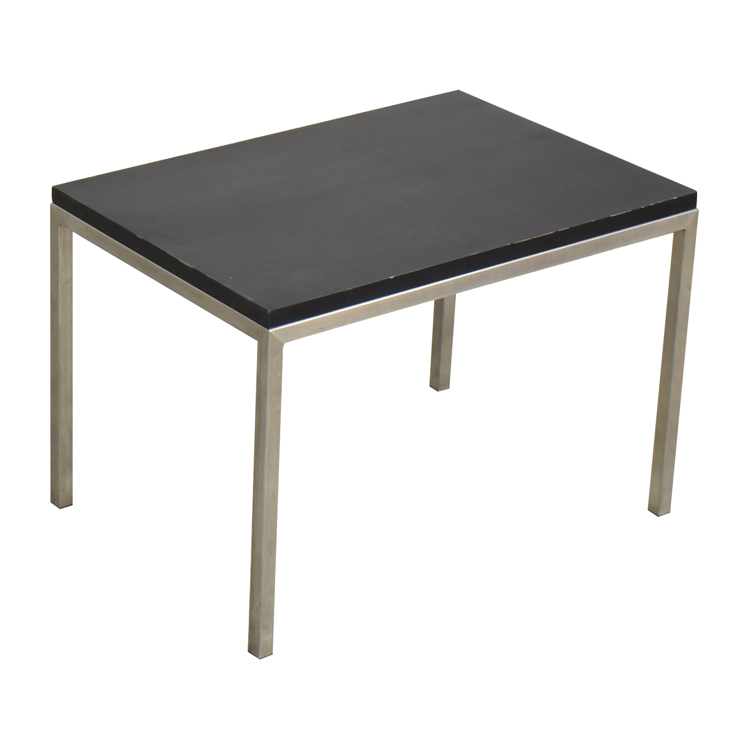 Room & Board | Modern Parsons Coffee Table w/ 1.5 Leg in Black | Marbled Black Ceramic Top