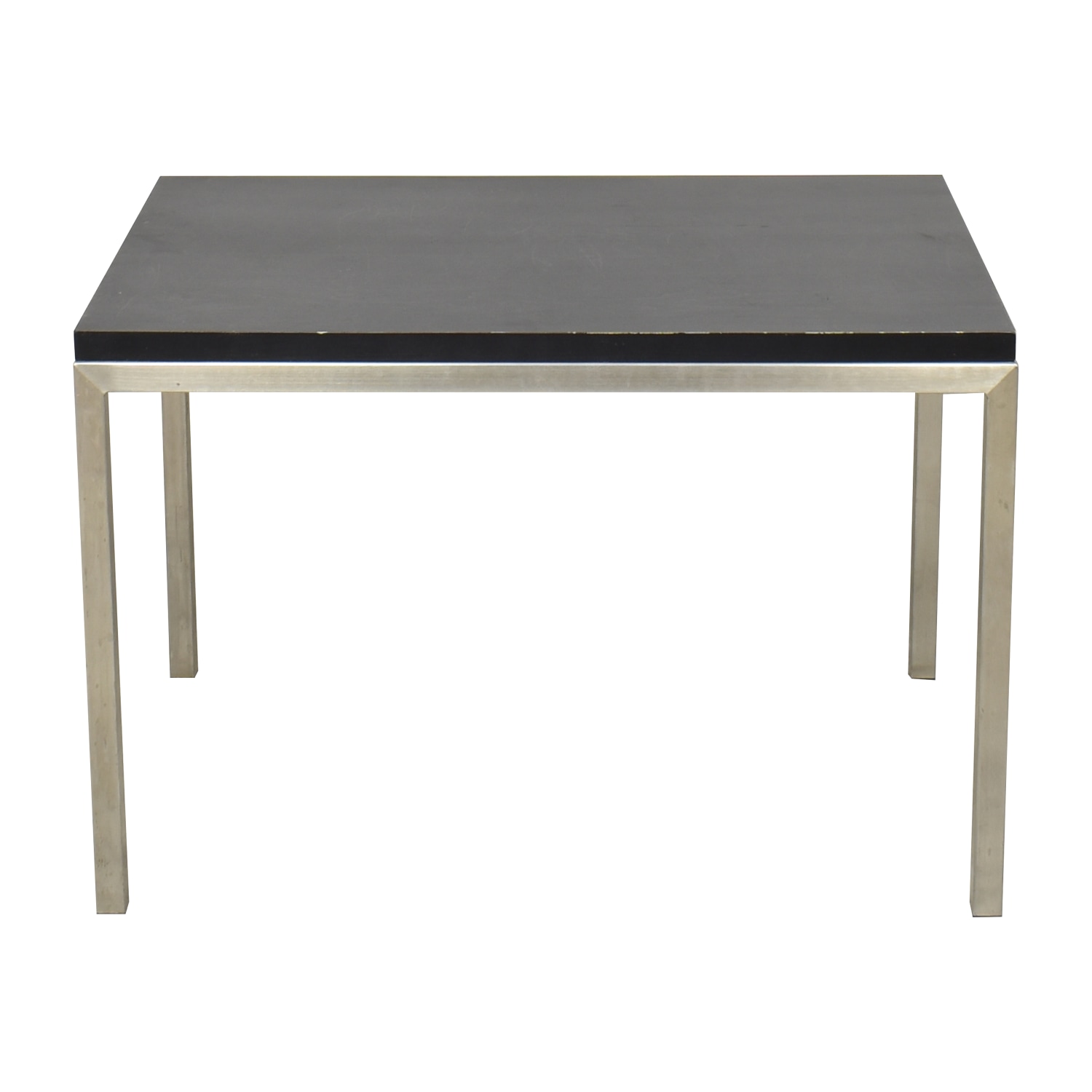 Room & Board | Modern Parsons Coffee Table w/ 1.5 Leg in Black | Marbled Black Ceramic Top