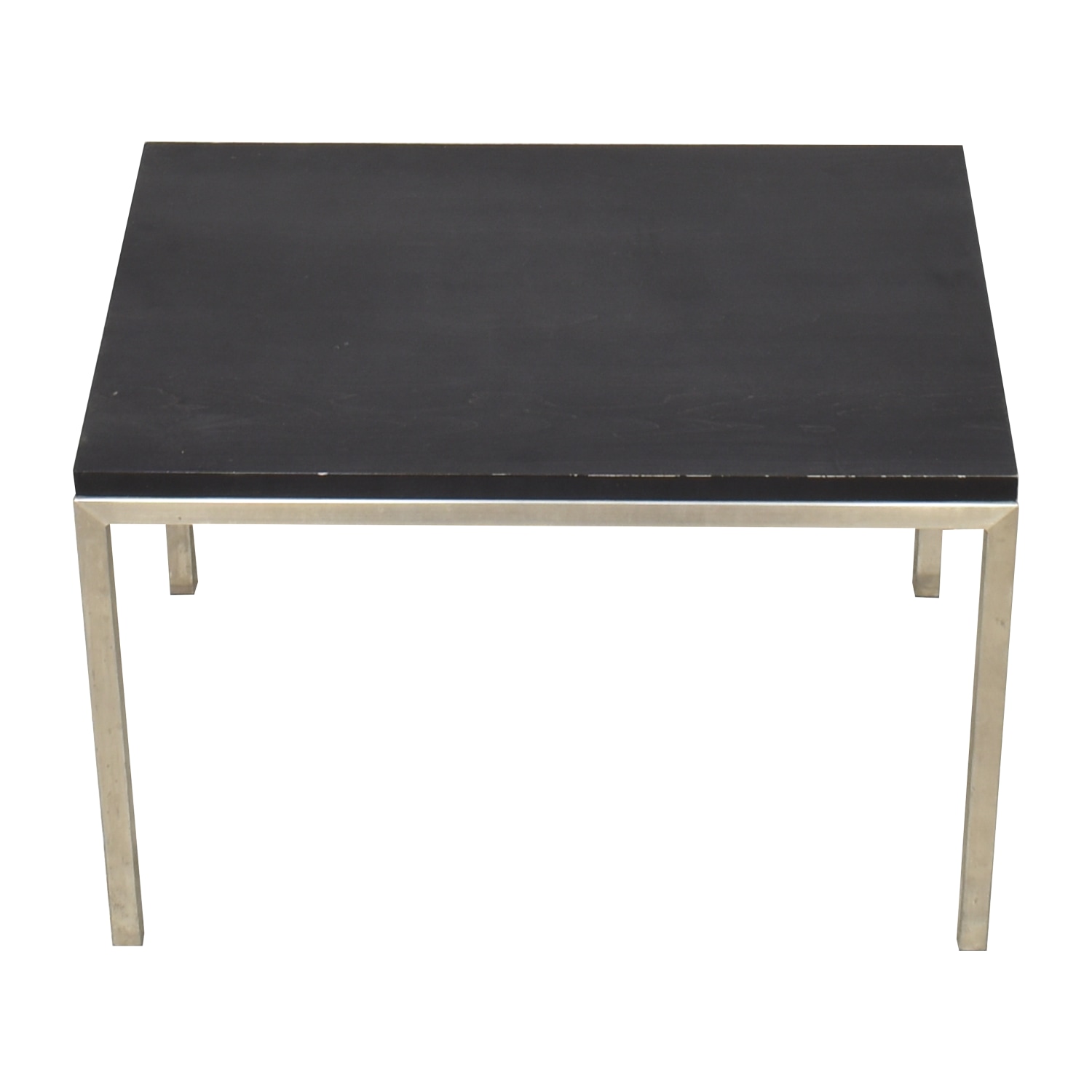 Room & Board | Modern Parsons Coffee Table w/ 1.5 Leg in Black | Marbled Black Ceramic Top