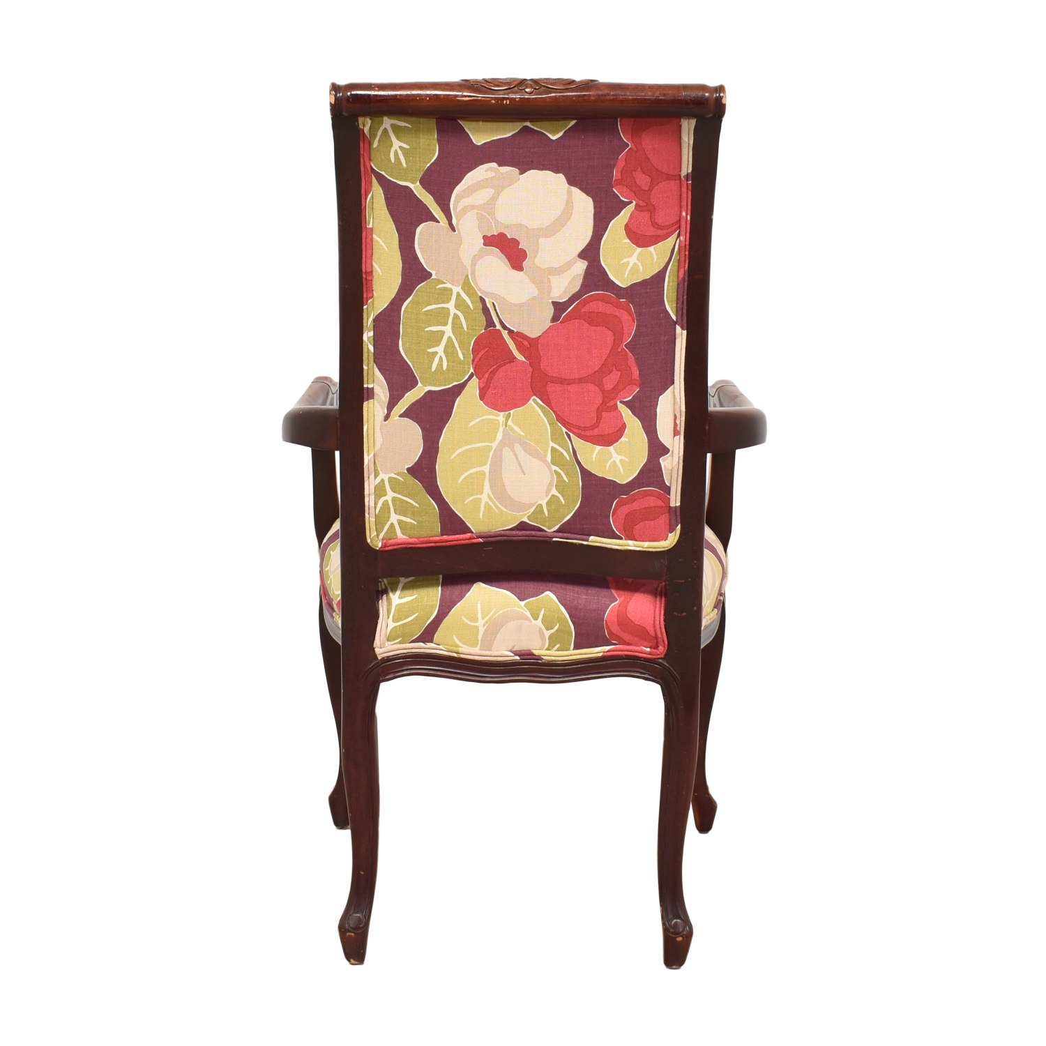 Louis XV Style Floral Accent Chair, 87% Off