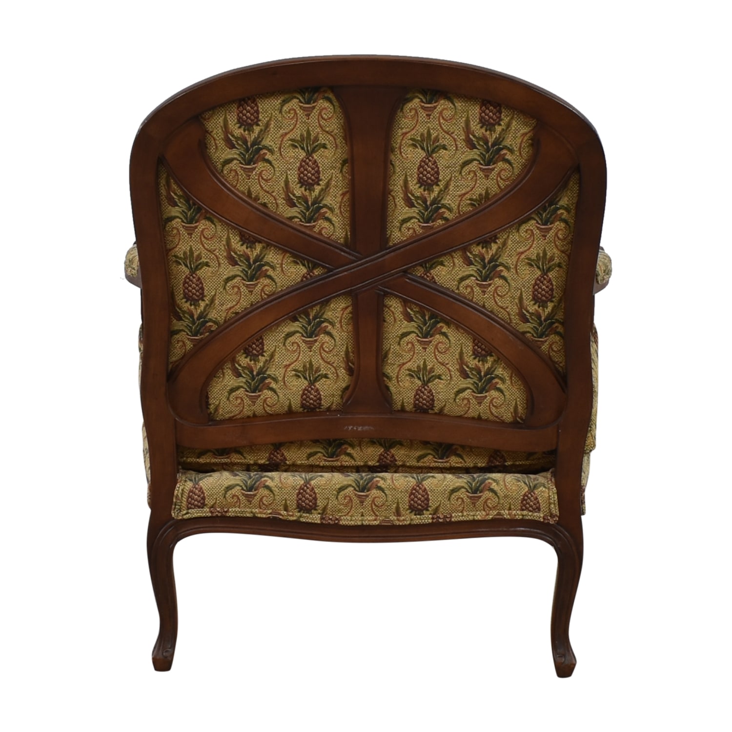 French Louis XV Style Bergere or Marquis Lounge Chair by Ethan Allen