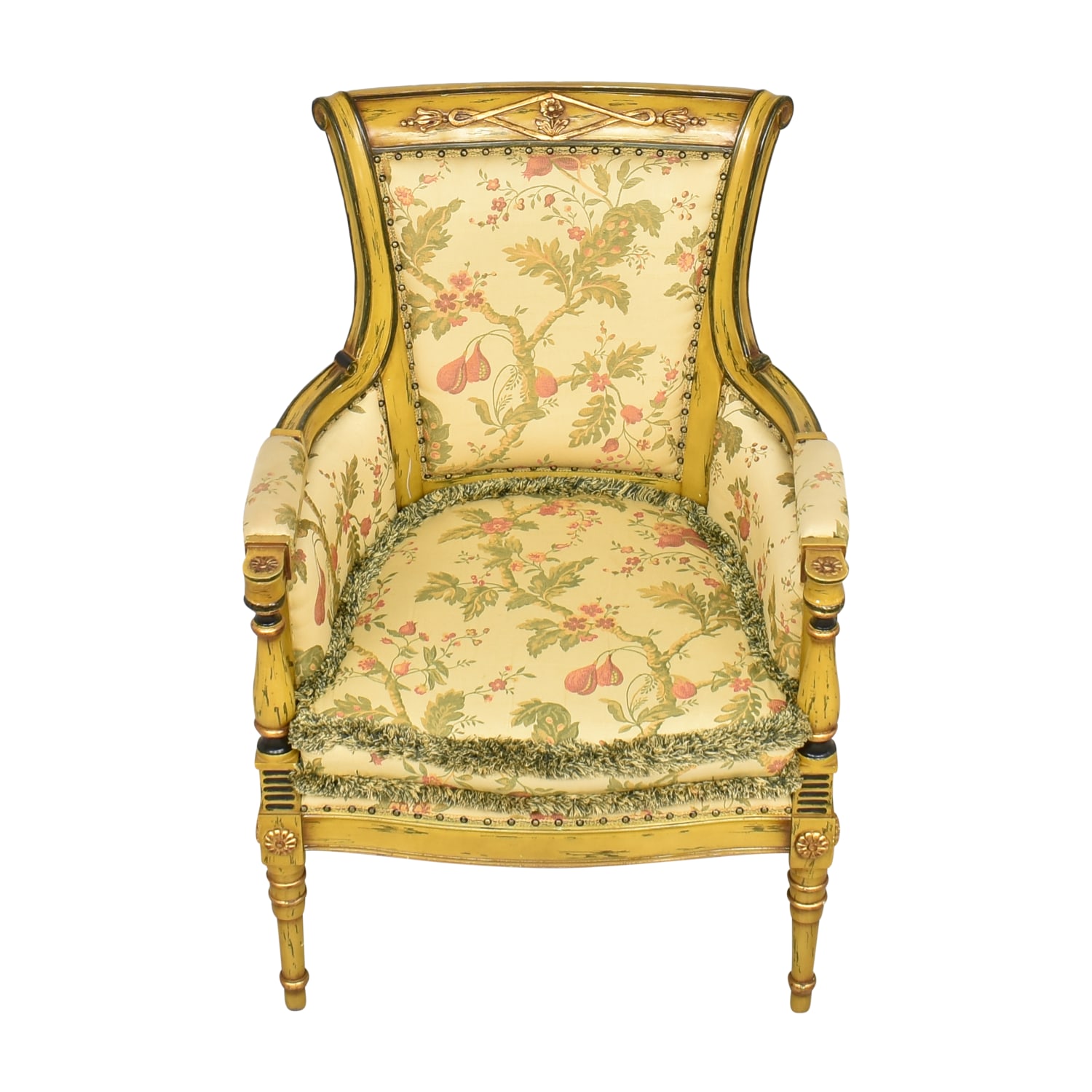 Louis xv gilt wing bergere chairs