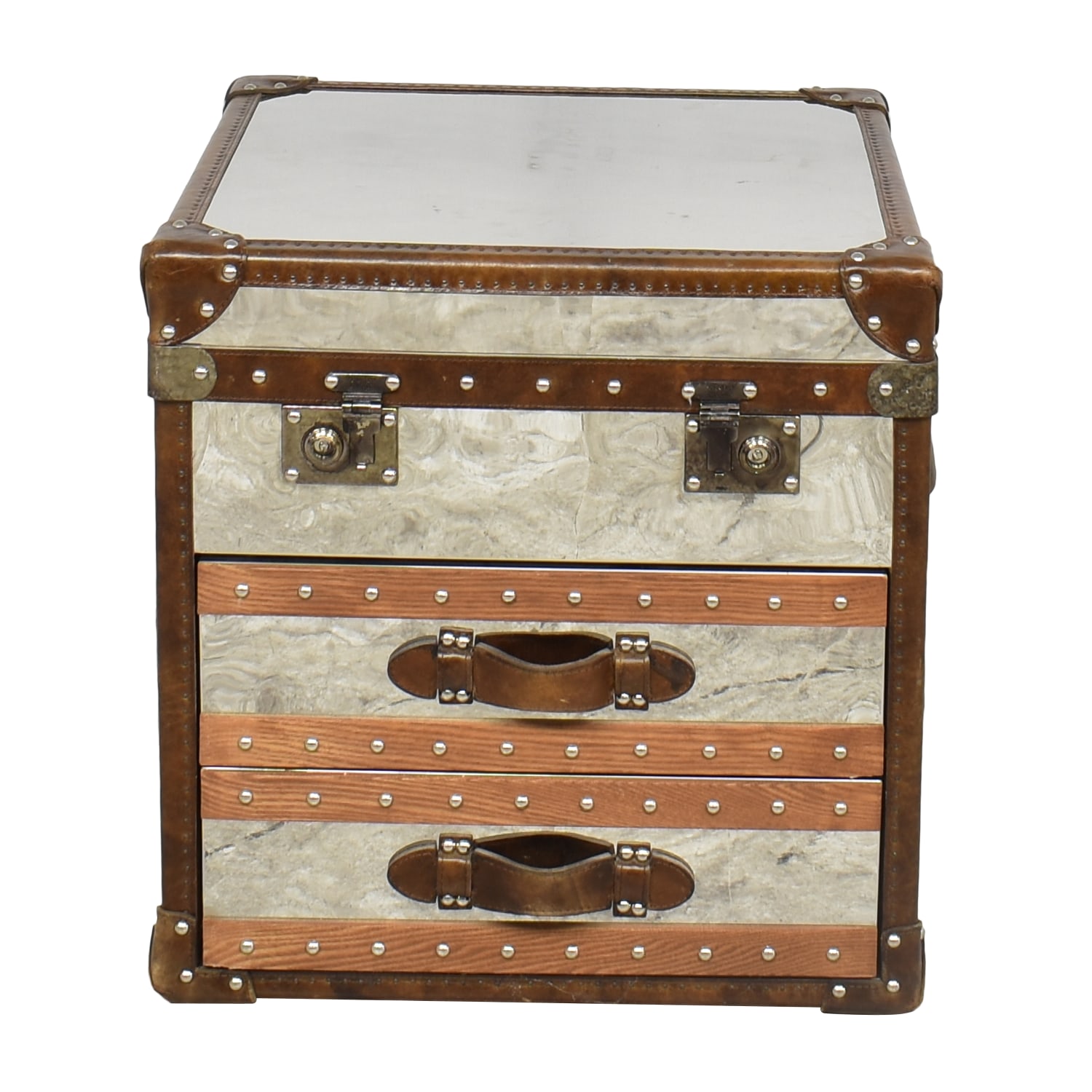 modern steamer trunk