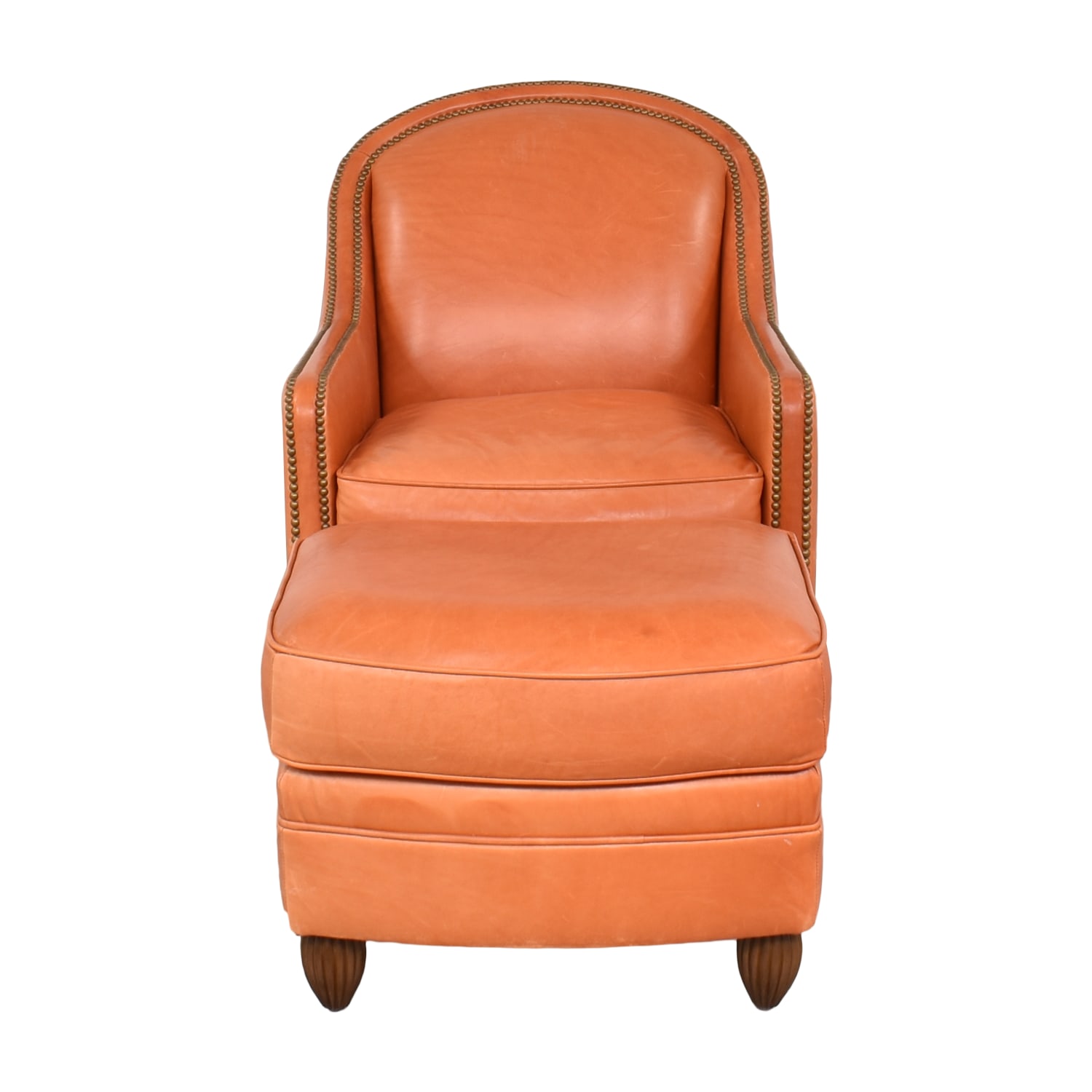 Elite Leather Company Elite Leather Company Monte Cristo Chair with Ottoman  nyc
