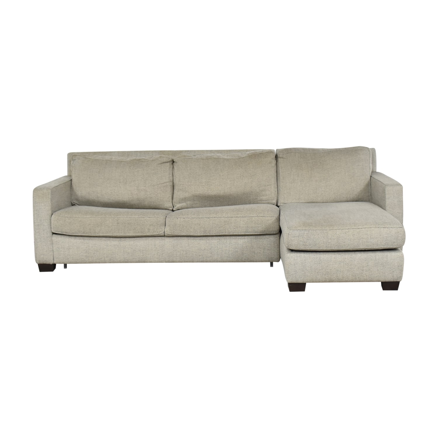 shop West Elm Henry Two Piece Sleeper Sectional with Storage Chaise West Elm Sofa Beds