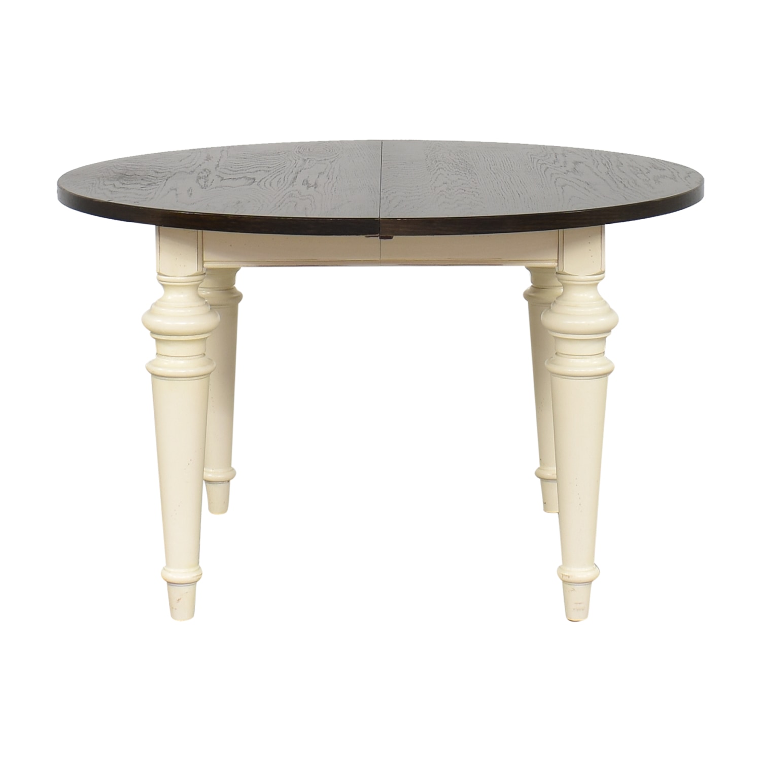 Modern Farmhouse Round Pedestal Extending Dining Table