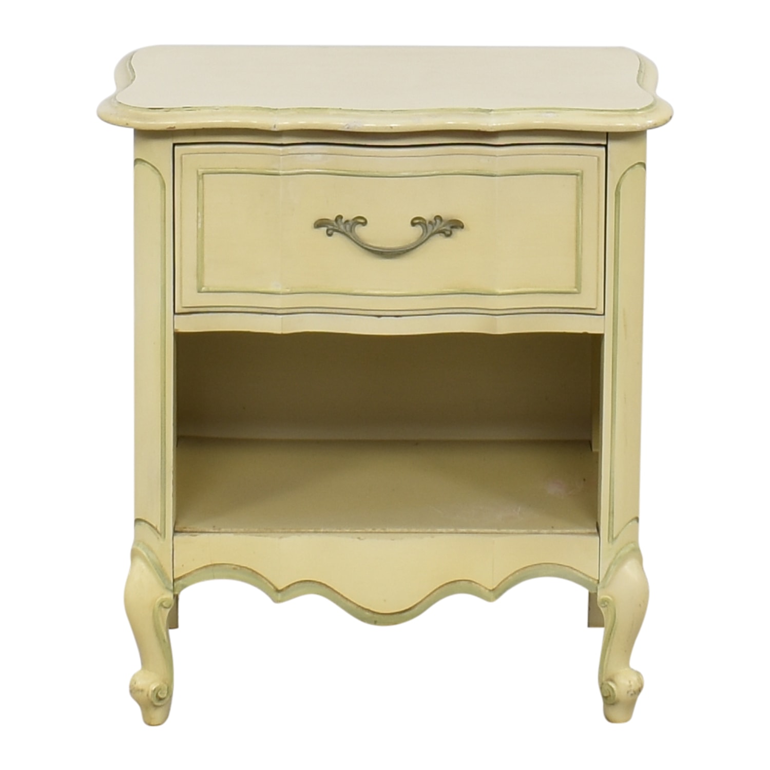  French Provincial Single Drawer Nightstand nj