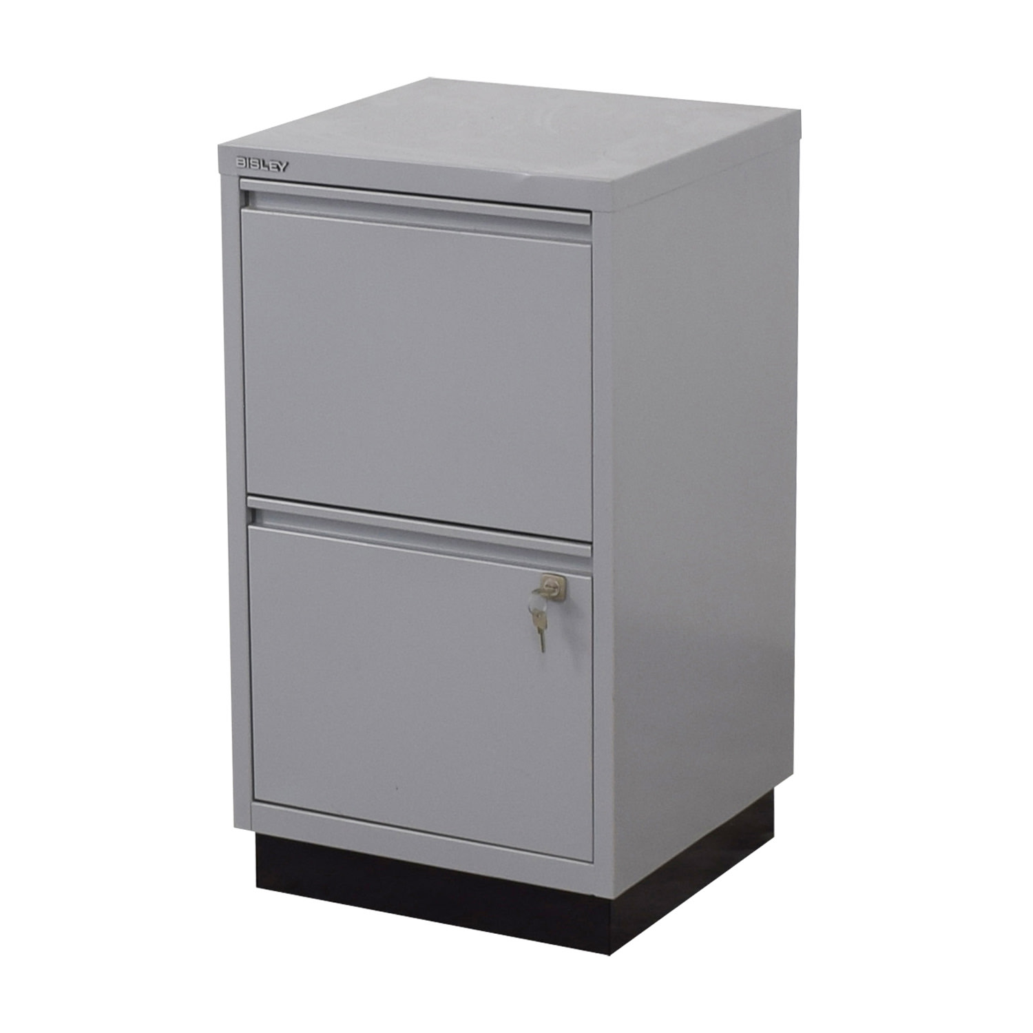 Bisley Grey Two Drawer Filing Cabinet