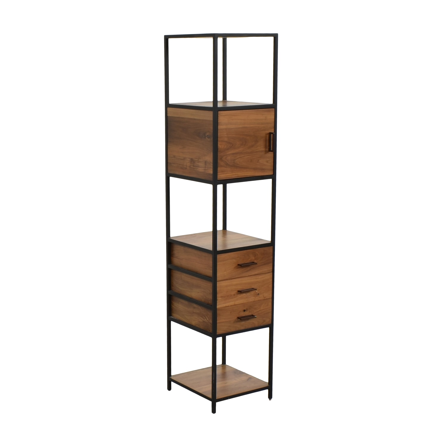 Crate & Barrel Knox Tall Narrow Storage Bookshelf | 33% Off | Kaiyo