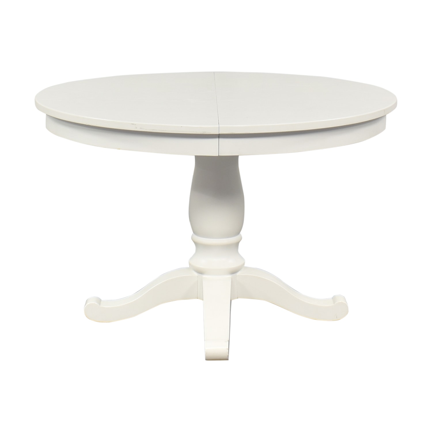 Modern Farmhouse Round Pedestal Extending Dining Table