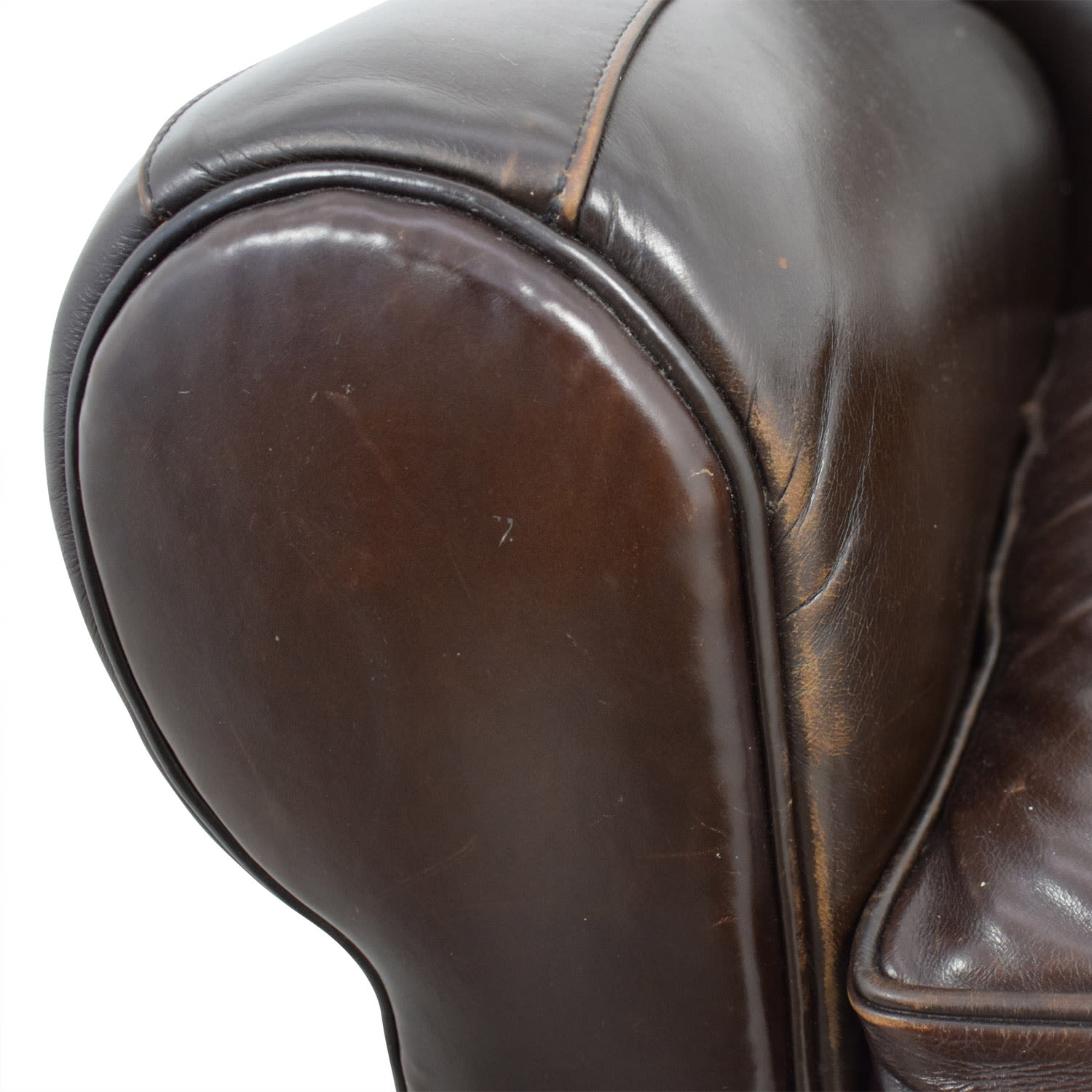 Pottery Barn Pottery Barn Brown Leather Chair for sale