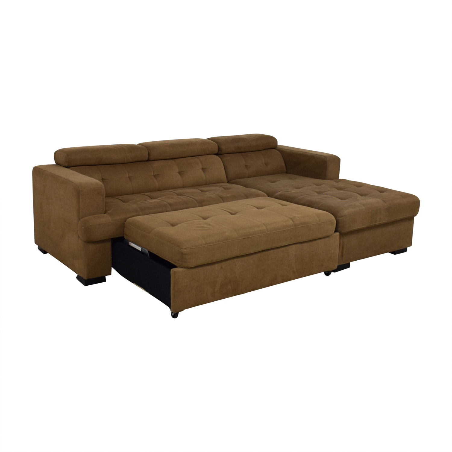 Bob S Furniture Brown Sectional With