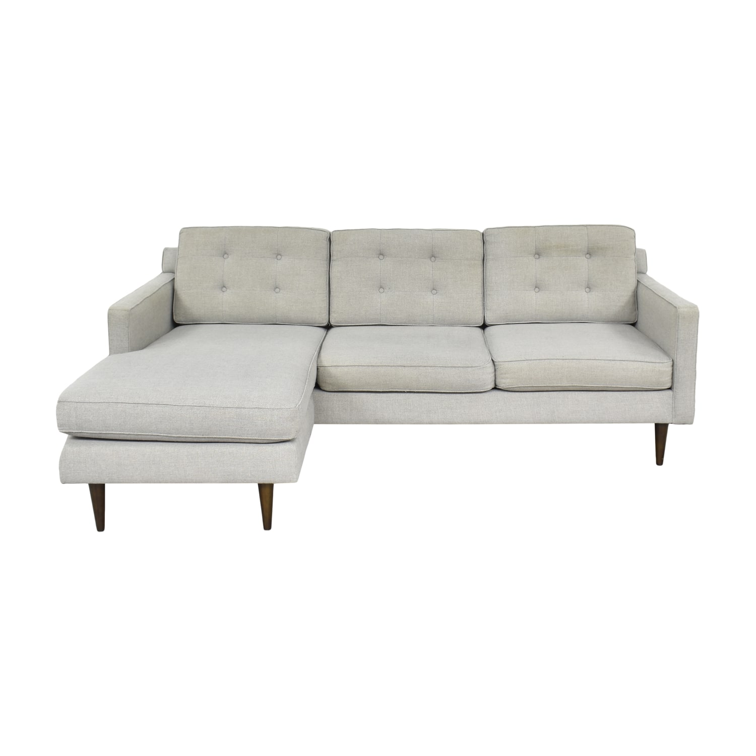 West Elm Drake Two Piece Reversible Sectional | 82% Off | Kaiyo