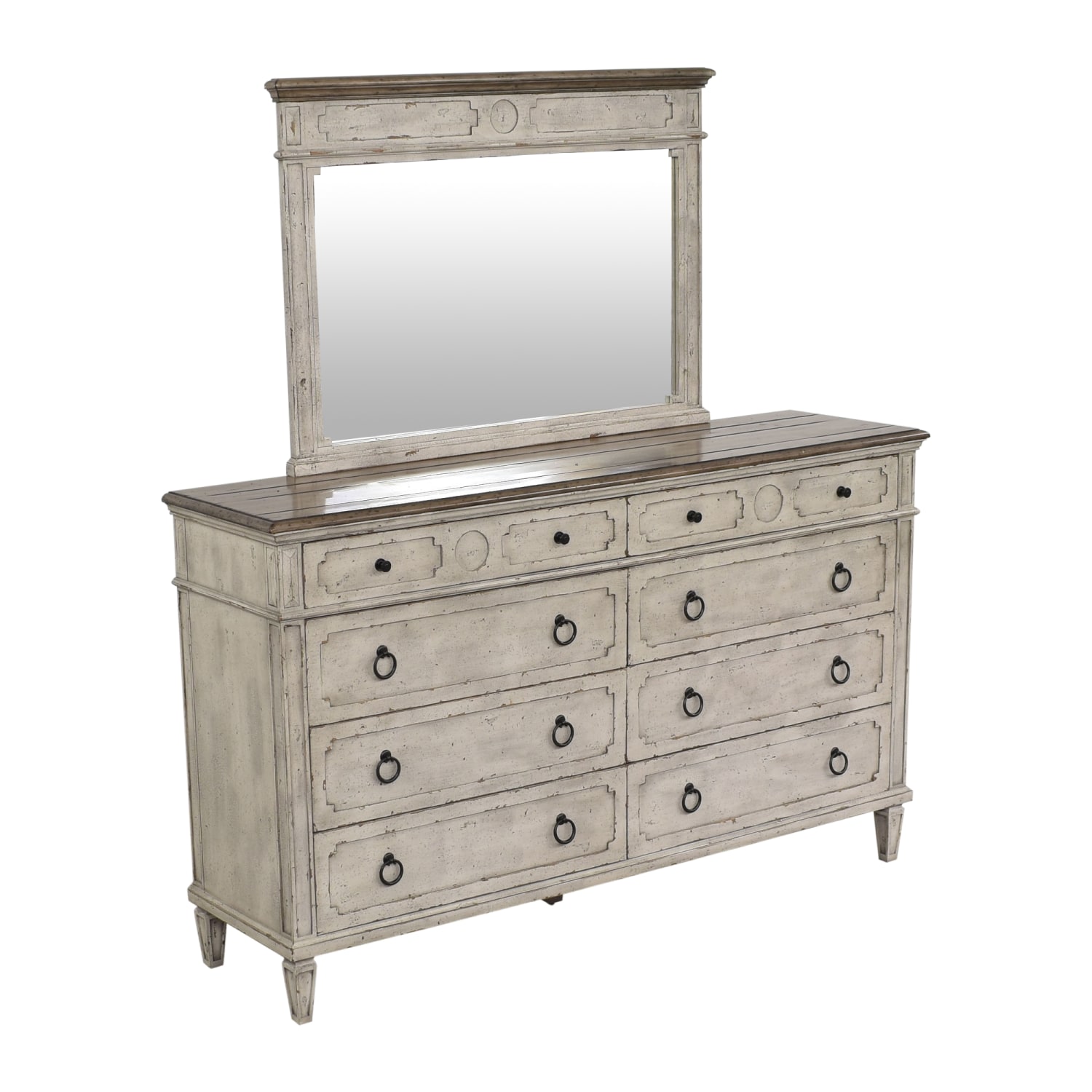 Bassett Furniture Verona Eight Drawer Dresser with Mirror | 63 