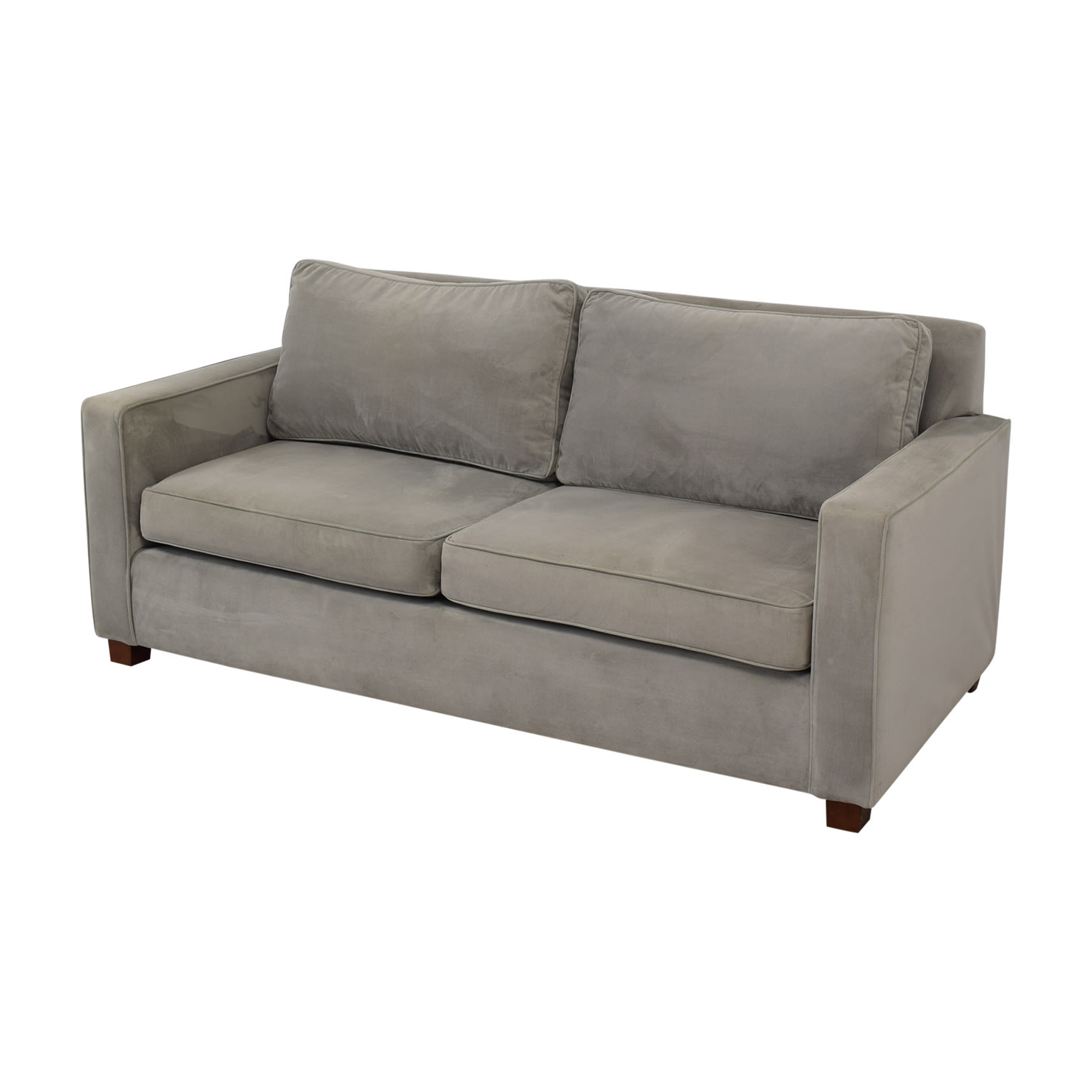 Pottery Barn West Elm Henry SOFA Performance Velvet Dove Grey foam cushion  86W