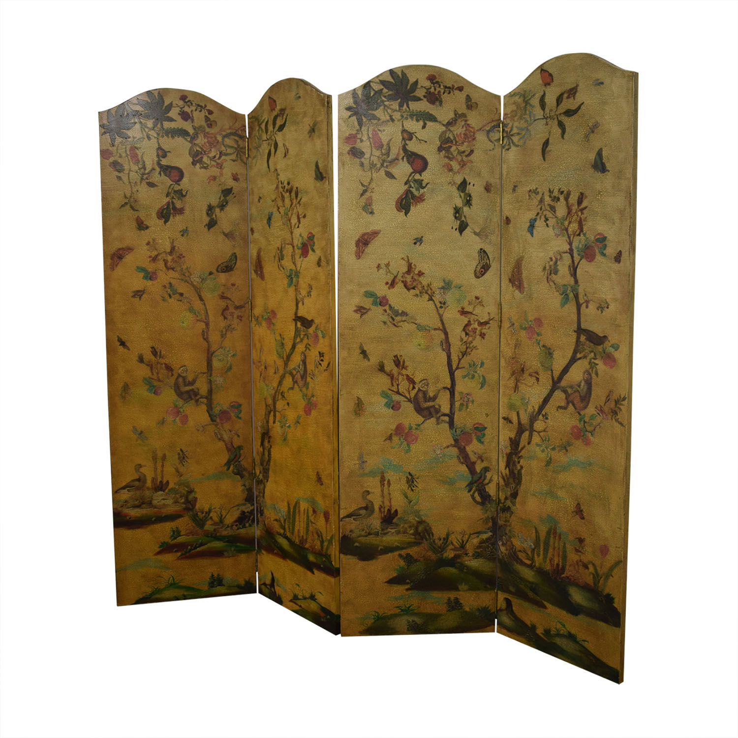 Lillian August Hand Painted Bi-Fold Screens | 90% Off | Kaiyo