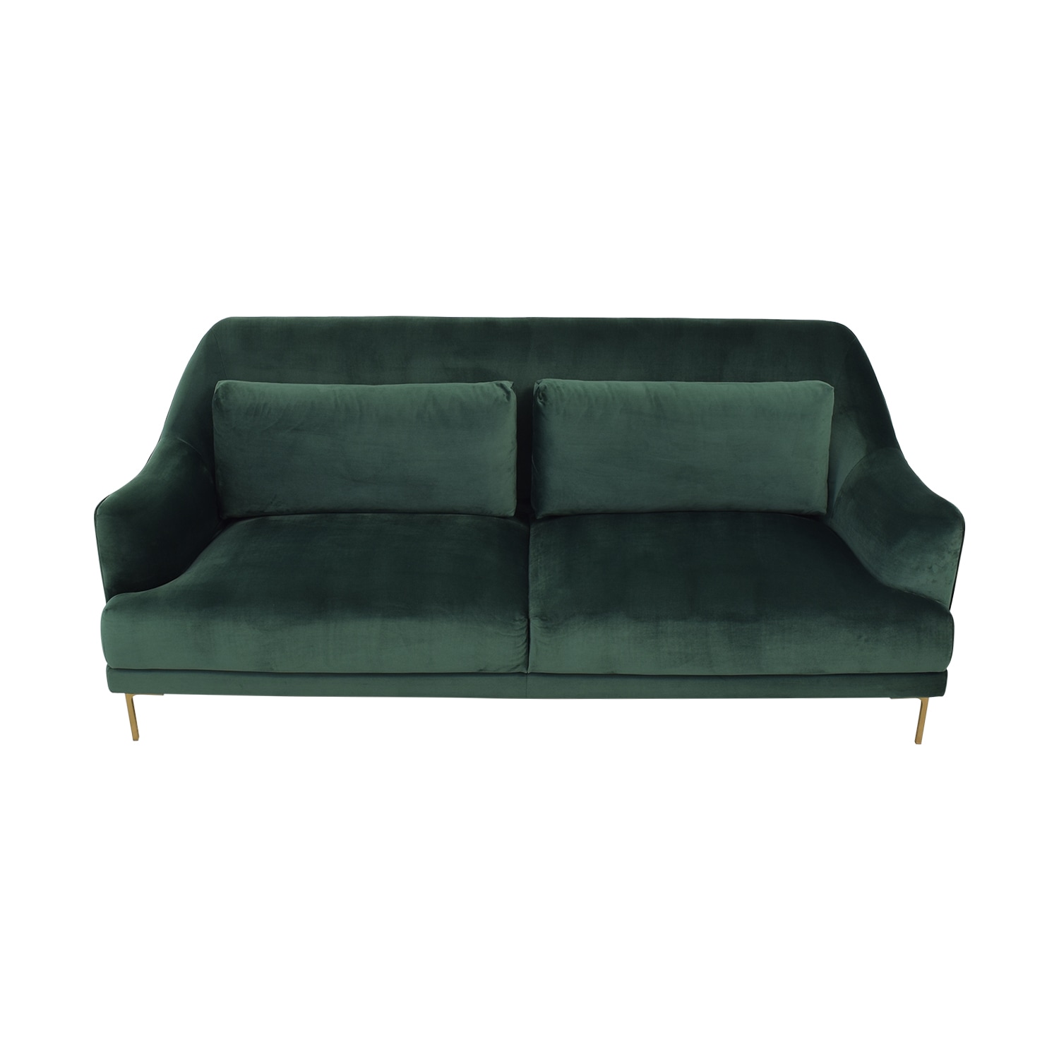 World Market Forest Green Sofa