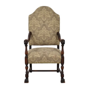 Carved Upholstered Arm Chair Accent Chairs