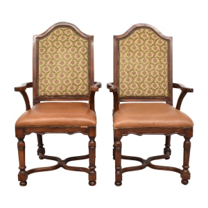  Traditional Tuscan-Style Dining Arm Chairs pa
