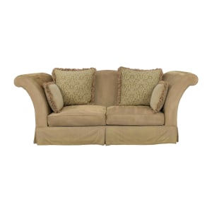 Henredon Furniture Henredon Furniture Upholstered Skirted Sofa  dimensions
