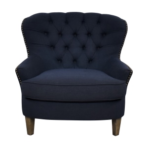 Pottery Barn Cardiff Tufted Upholstered Armchair with Nailheads Pottery Barn