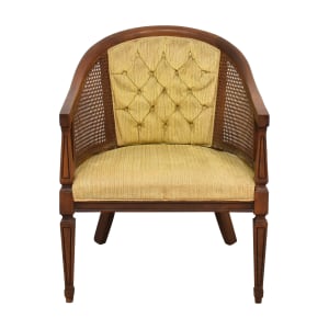 Vintage Modern Cane Back Accent Chair  
