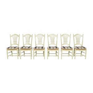 Woodbridge Furniture Hepplewhite Upholstered King Louis Back Arm Chairs, 68% Off
