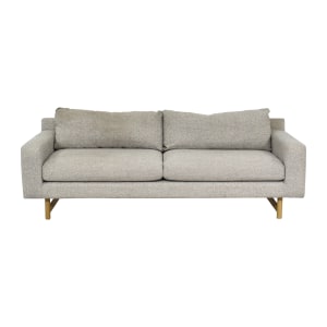 Pottery Barn West Elm Henry SOFA Performance Velvet Dove Grey foam cushion  86W