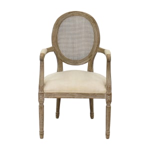 Louis XV Style Floral Accent Chair, 91% Off