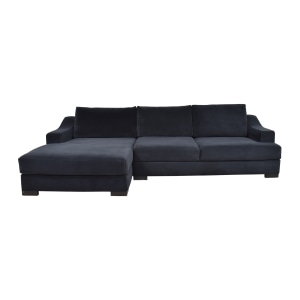 Living Spaces  Living Spaces Lodge Fog Two Piece Sectional Sofa second hand