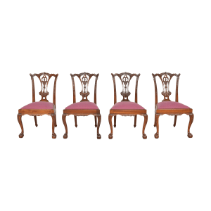  Vintage Chippendale Dining Side Chairs  for sale