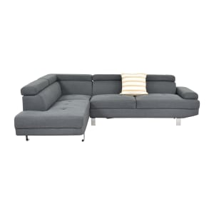 Wayfair Wayfair Modern Grey L-Shaped Sectional price