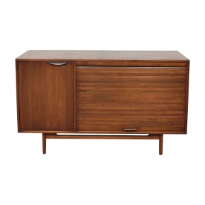 Jens Risom Design Jens Risom Design Mid-Century Modern Tambour Credenza brown