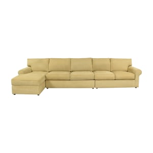 Ethan Allen Ethan Allen Retreat Roll Arm Three Piece Chaise Sectional   ma