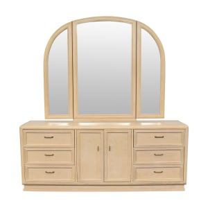 Thomasville Thomasville Postmodern Dresser with Trifold Mirror pa