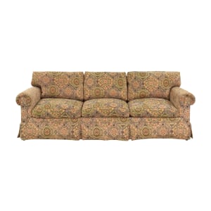 TRS Furniture TRS Furniture Floral Roll Arm Skirted Three Seat Sofa  for sale