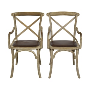 Restoration Hardware Restoration Hardware Madeleine Dining Arm Chairs gray