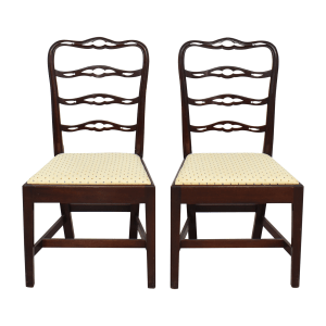  Vintage Upholstered Dining Side Chairs  ct