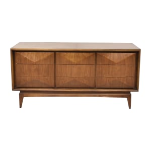 United Furniture Mid Century Modern Diamond Dresser / Storage