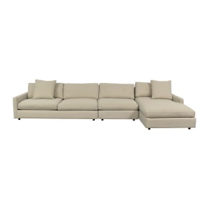 shop Room & Board Linger Modular Three Piece Chaise Sectional   Room & Board Sectionals