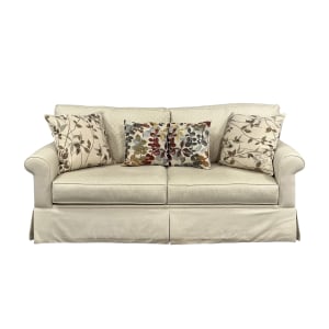 buy Havertys Havertys Slipcovered Roll Arm Sofa  online