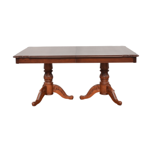  Double Pedestal Extendable Dining Table second hand