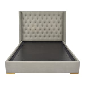 Restoration Hardware Restoration Hardware Adler Diamond-Tufted Shelter Queen Bed second hand