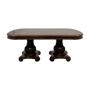 buy  Double Pedestal Extendable Dining Table online