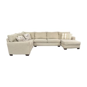 Bob's Discount Furniture Bob's Discount Furniture Cottage Chic Beige 4 Piece Right Arm Facing Sectional pa